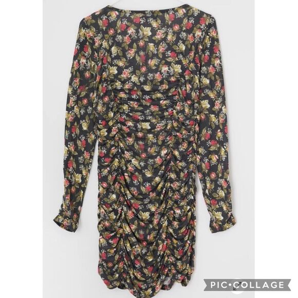 NWT Urban Outfitters Dalton Ruched Mesh Mini Dress Size Medium - Picture 4 of 8